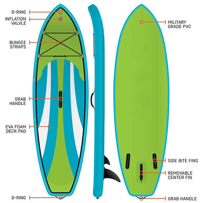 Small Inflatable Short Paddle Board Child ISUP Stand Up Kids Paddleboard