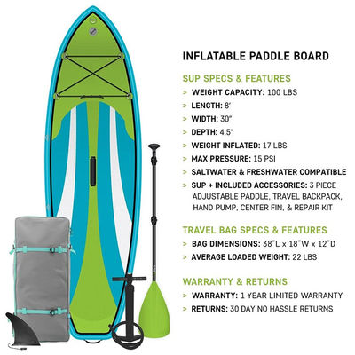 Small Inflatable Short Paddle Board Child ISUP Stand Up Kids Paddleboard